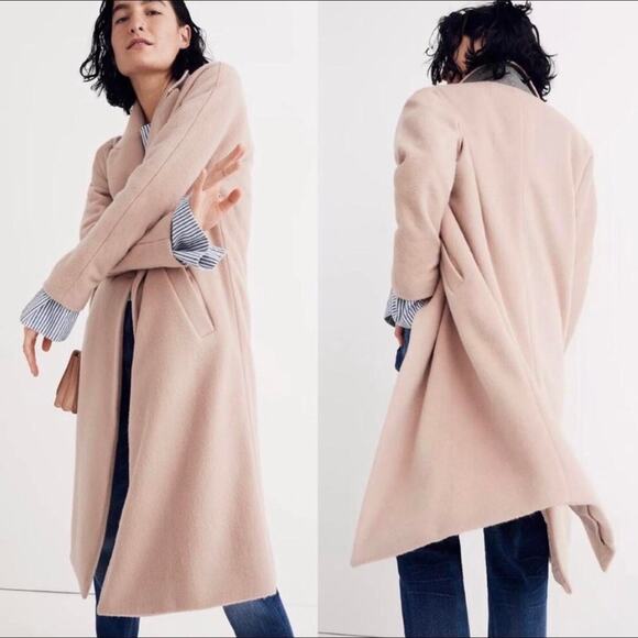 Madewell Jackets & Blazers - Madewell 2 Atlas Cocoon Coat Avalon Pink wool mohair